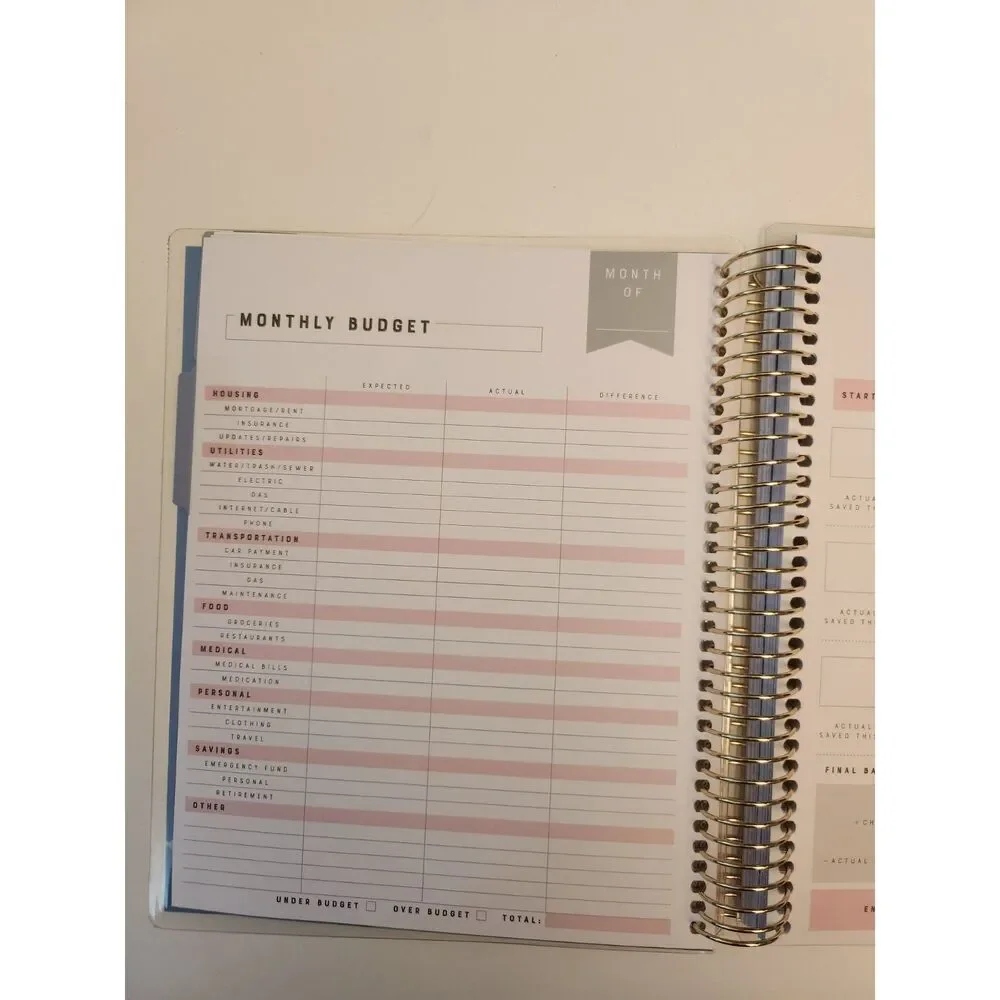 Budget 12-Month Planner B20